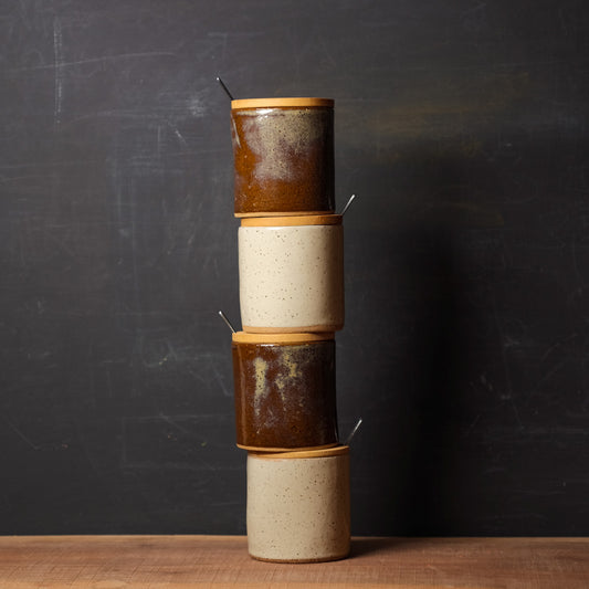 Macha Chili Oil Jar by Needs Pottery