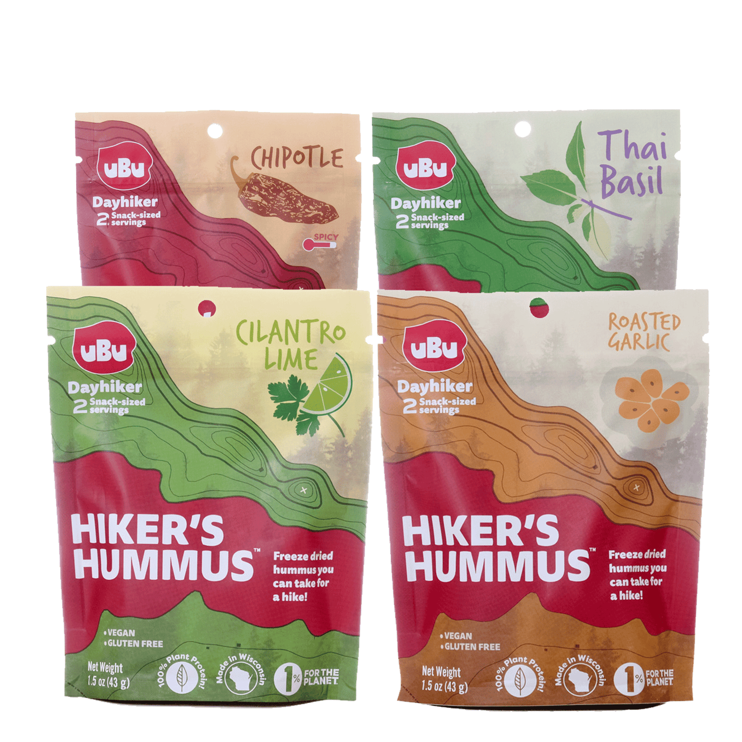 Hiker's Hummus Sampler (4-pack)